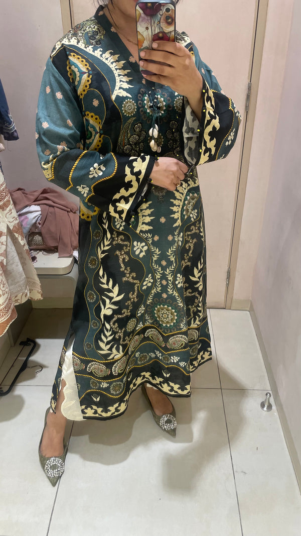 Kaftan style long kurta