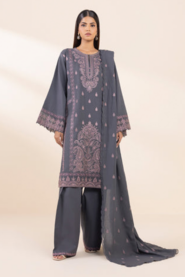 3 Piece - Embroidered Karandi Suit