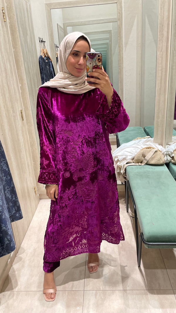 2 Piece velvet Palachi Suit (Pret)