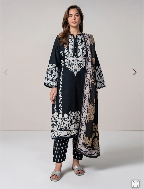 3 Piece Khaddar Suit (Pret)