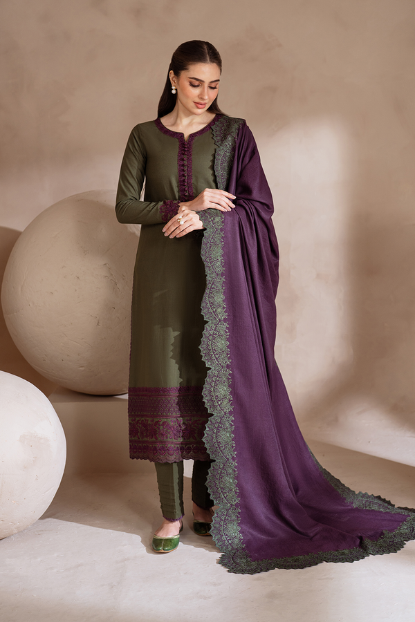 UE-373 Embroidered Khaddar