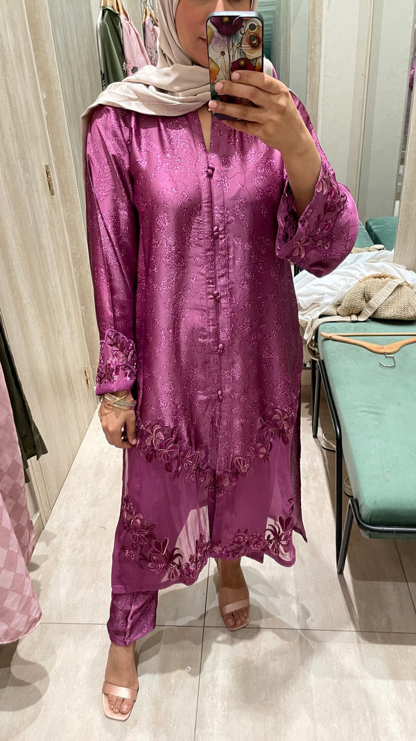 2 Piece Silk Suit (Pret)