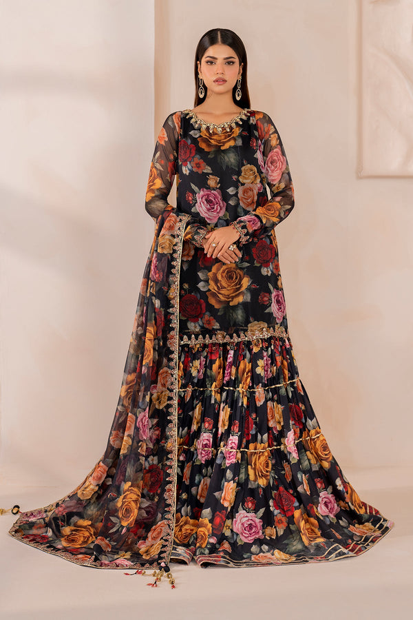 Formal - EMBROIDERED CHIFFON UF-707