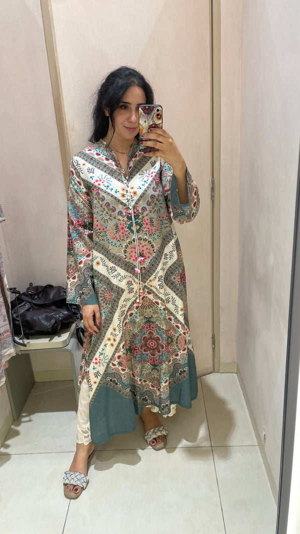 Kaftan style long kurta