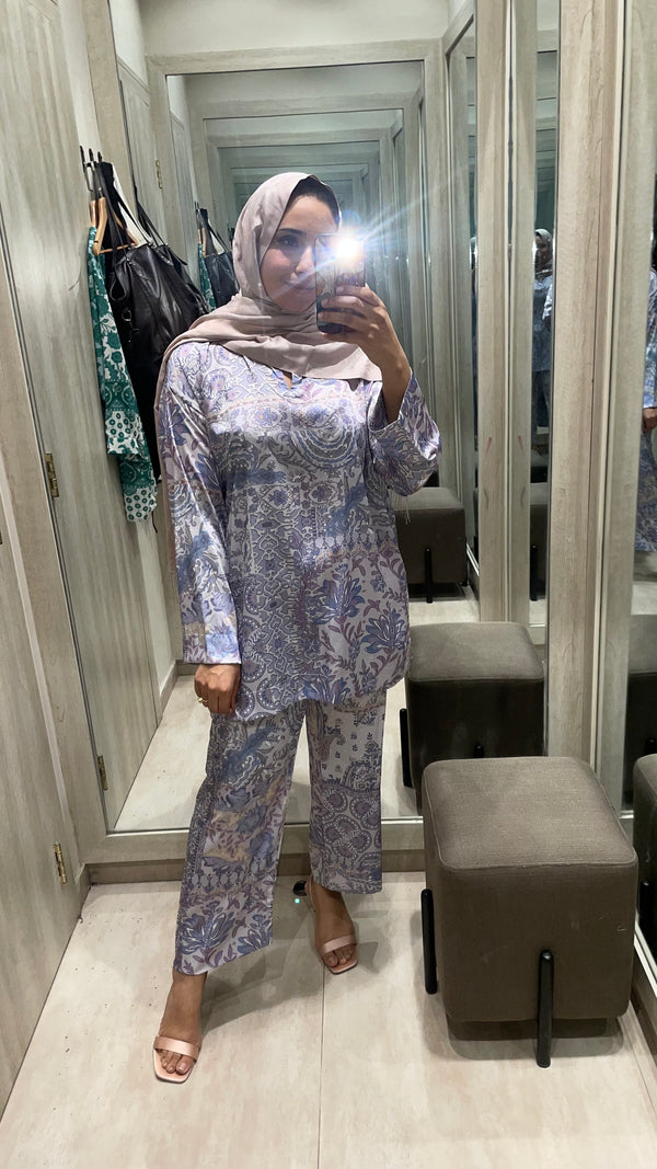 Silk Co-ord Set - Pastels