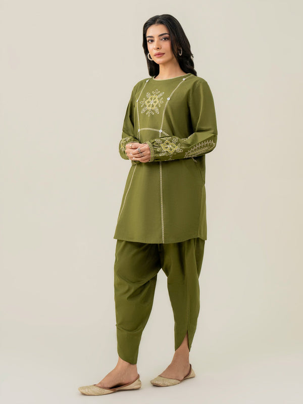 Khaddar Co-Ord Set-Embroidered (Pret)