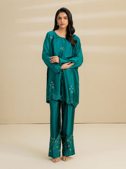2 Piece Silk Suit-Embroidered (Pret)