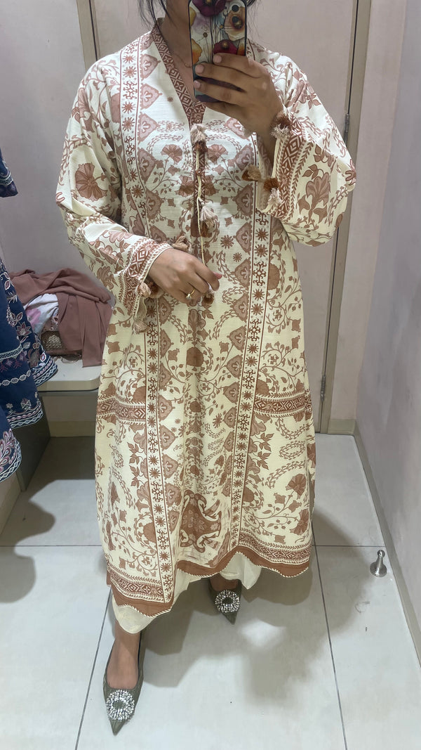 Kaftan style long kurta