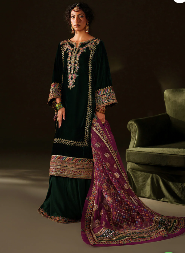 IV-74 EMBROIDERED VELVET