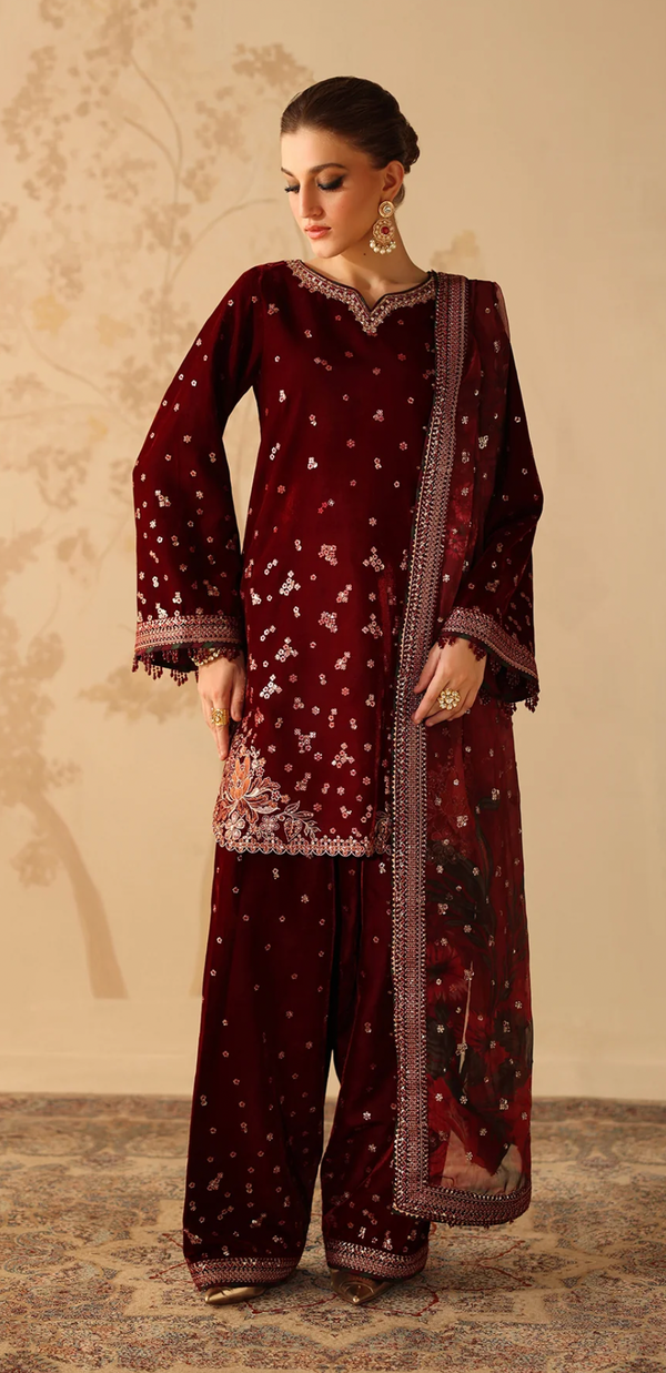 EMBROIDERED VELVET UF-4314