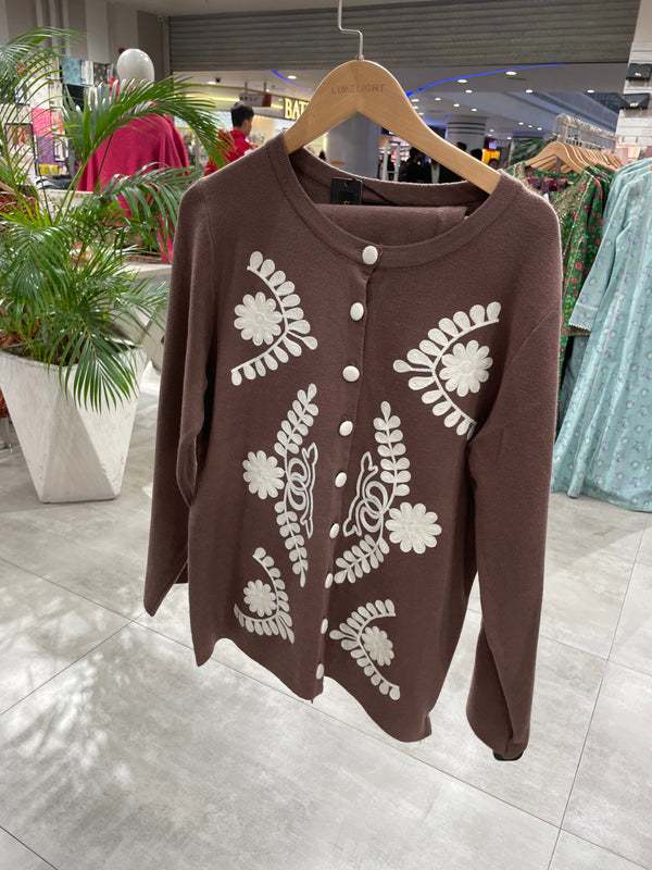 Knitted Co-ord Set embroidered