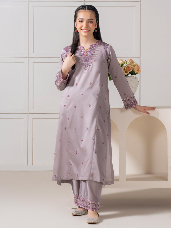 2 Piece Silk Suit-Embroidered