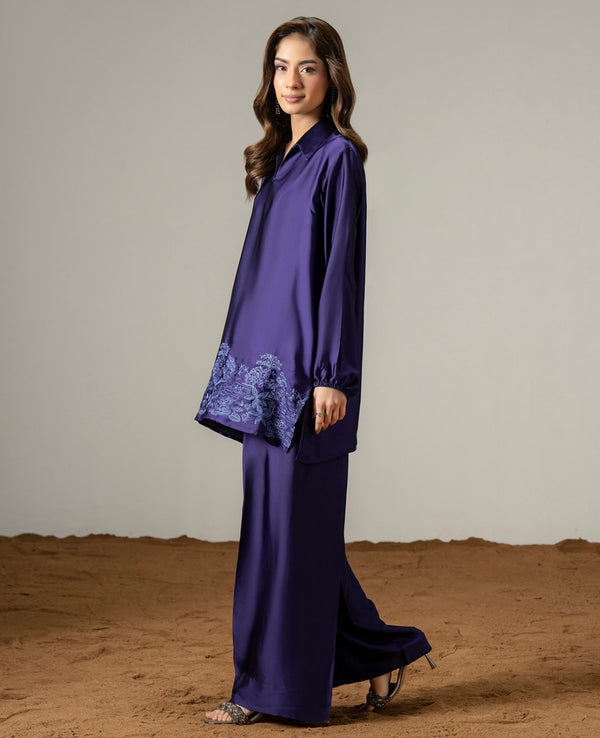 Silk Co-ord Set-Printed (Pret)