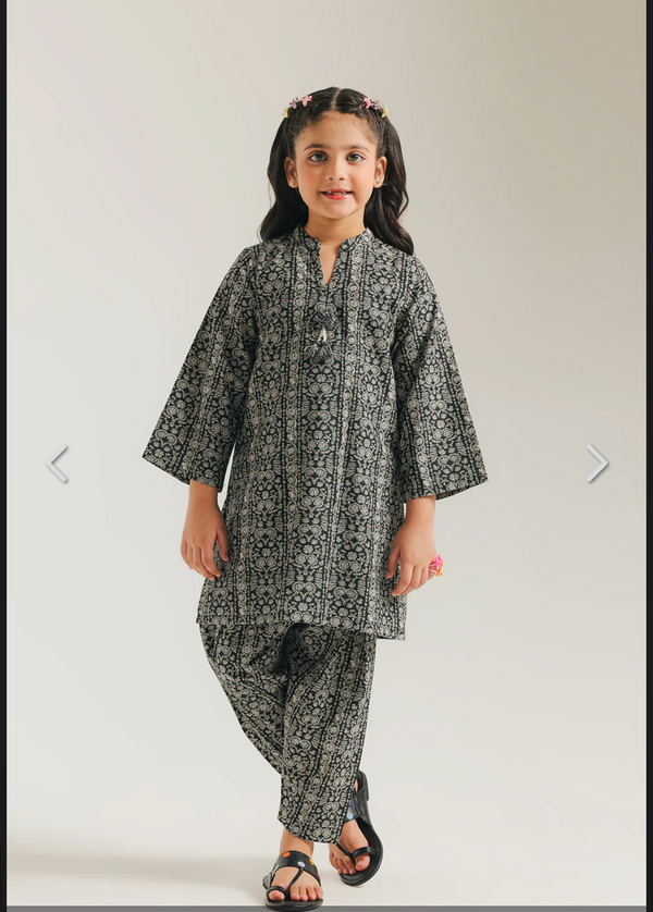 PRINTED SUIT - Black