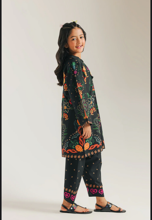 PRINTED SUIT - Multi Black