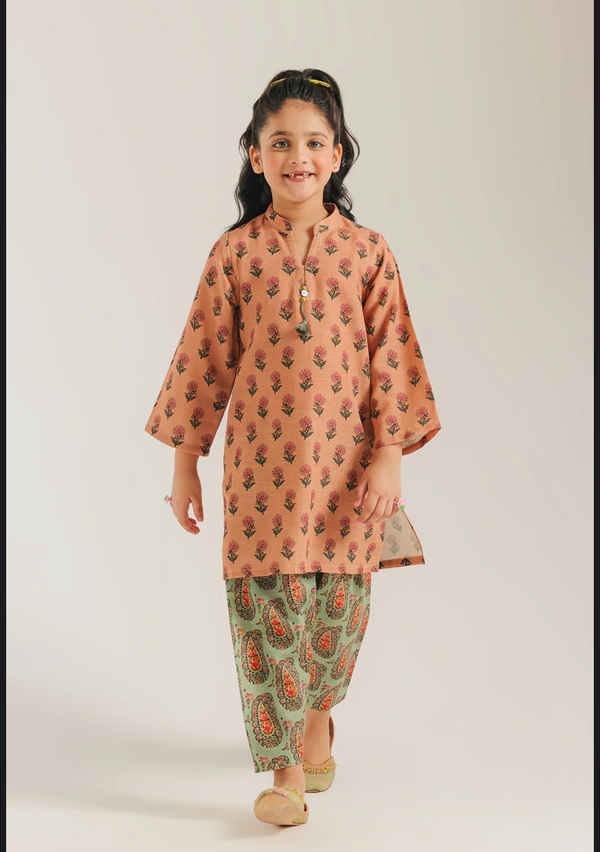 PRINTED SUIT - Pale Orange