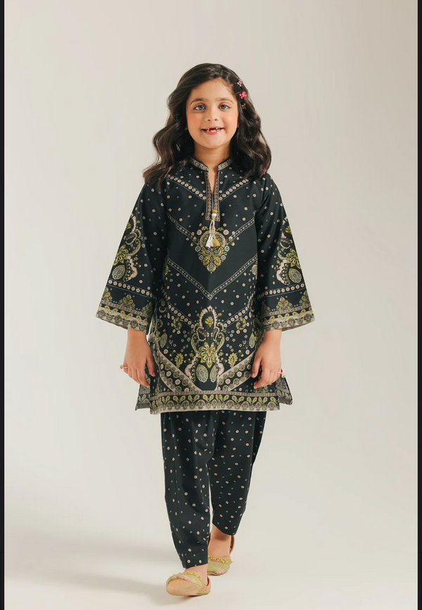 PRINTED SUIT - Black