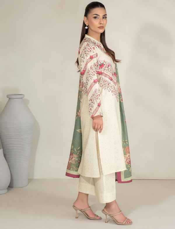3 Piece Khaddar Suit-Printed