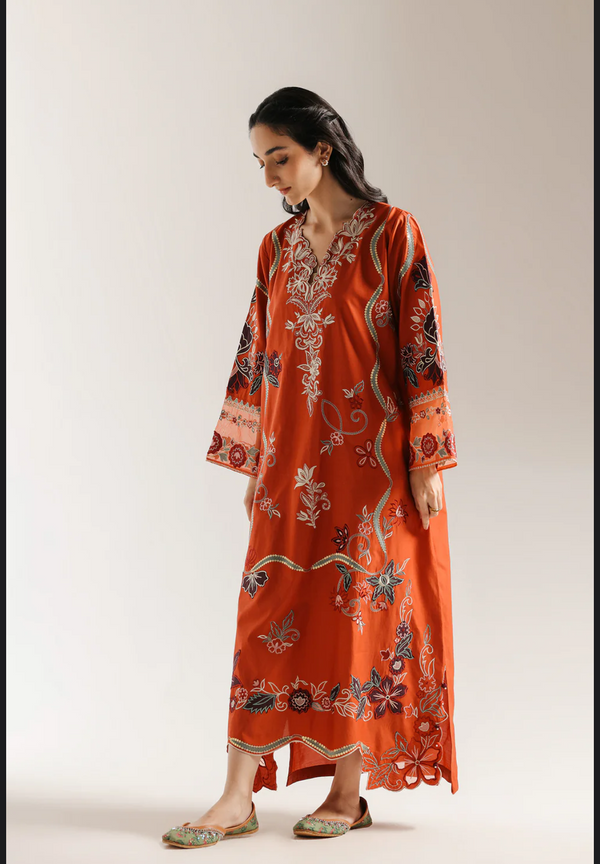 Embroidered kaftan
