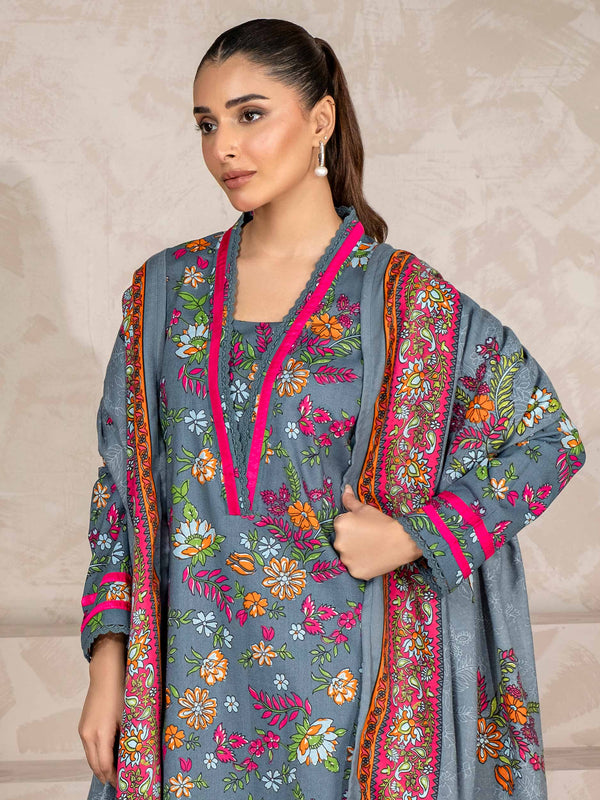 3 Piece Khaddar Suit-Printed (Unstitched)