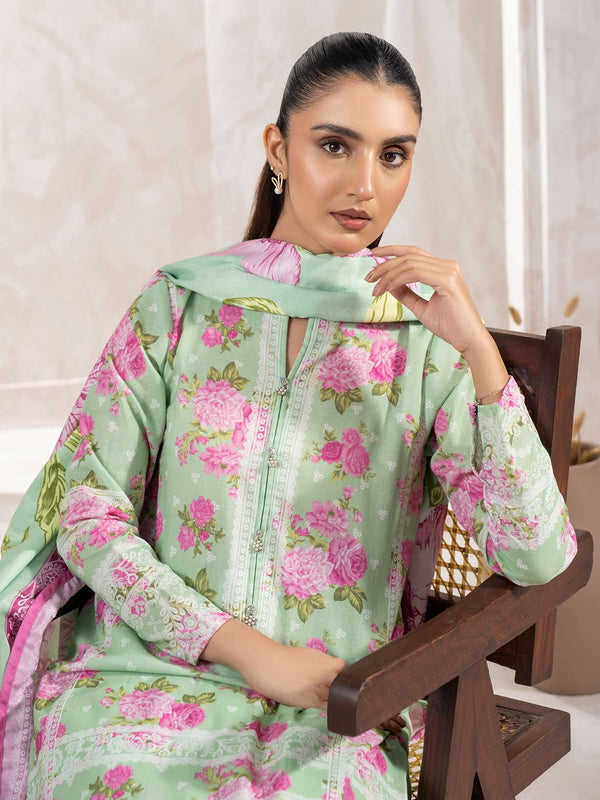 3 Piece Khaddar Suit-Printed (Unstitched)