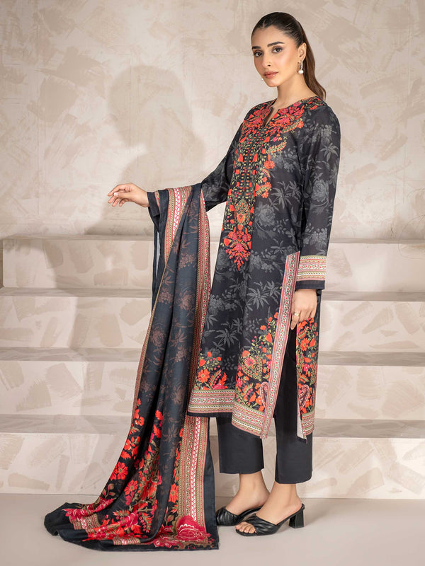 3 Piece Khaddar Suit-Printed (Unstitched)