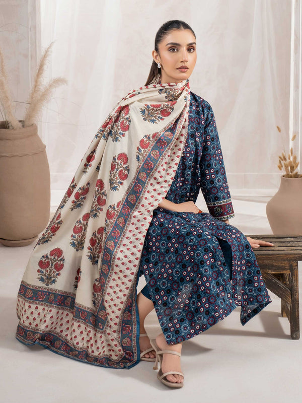 3 Piece Khaddar Suit-Printed (Unstitched)