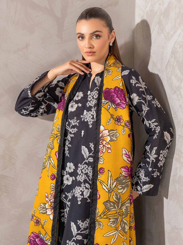 3 Piece Khaddar Suit-Printed (Unstitched)