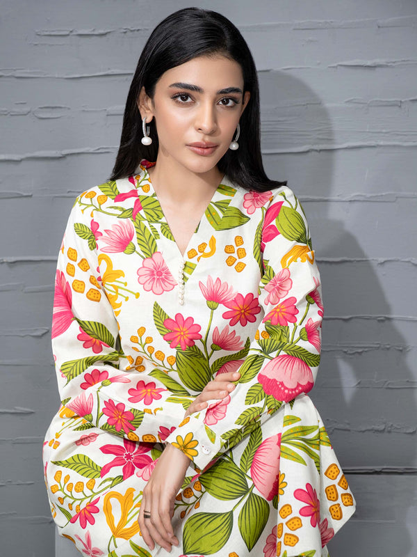 2 Piece Khaddar Suit-Printed (Unstitched)