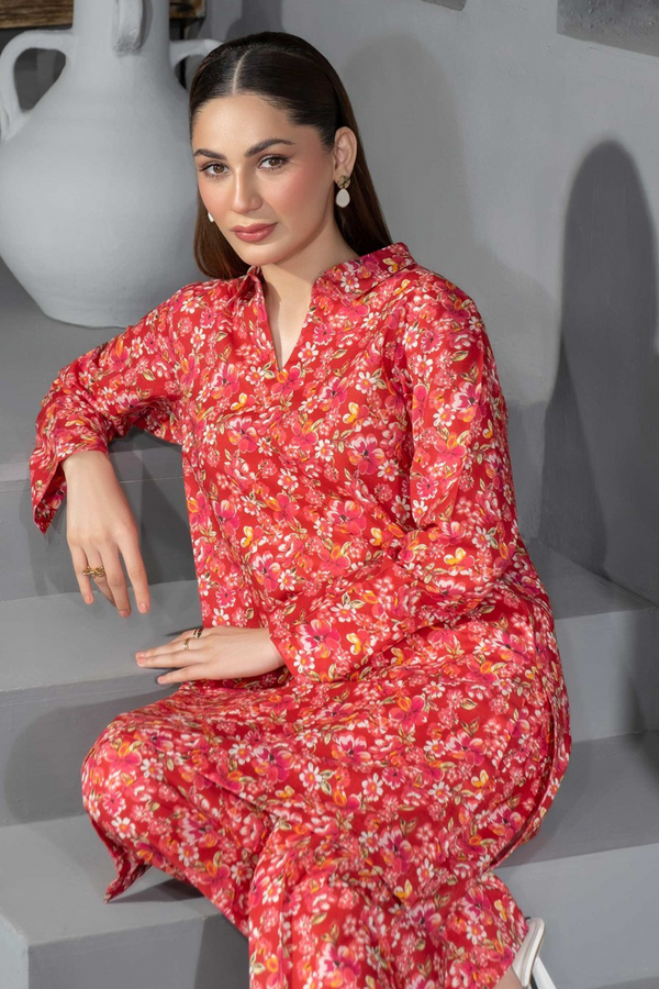 2 Piece Khaddar Suit-Printed