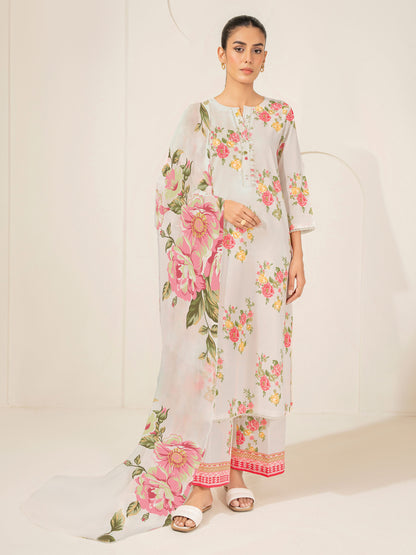 3 Piece Lawn Suit-Printed