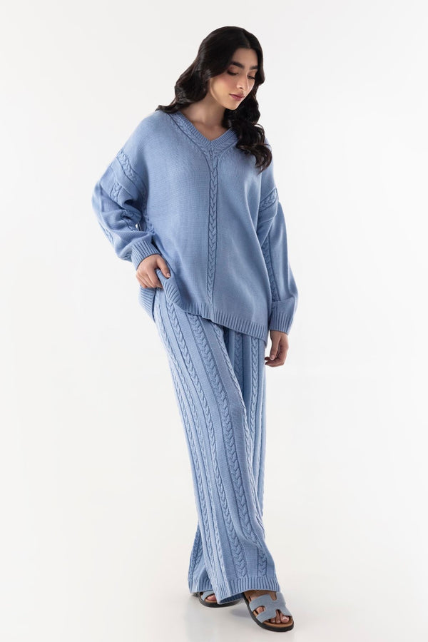 Stitched Solid Sweater Co-ord