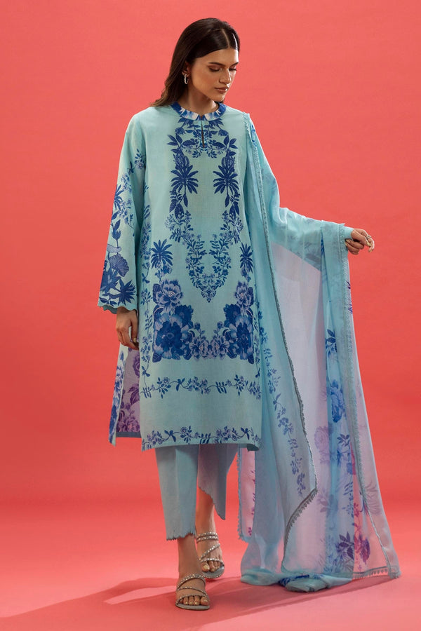 stitched Lawn 3 Piece Suit