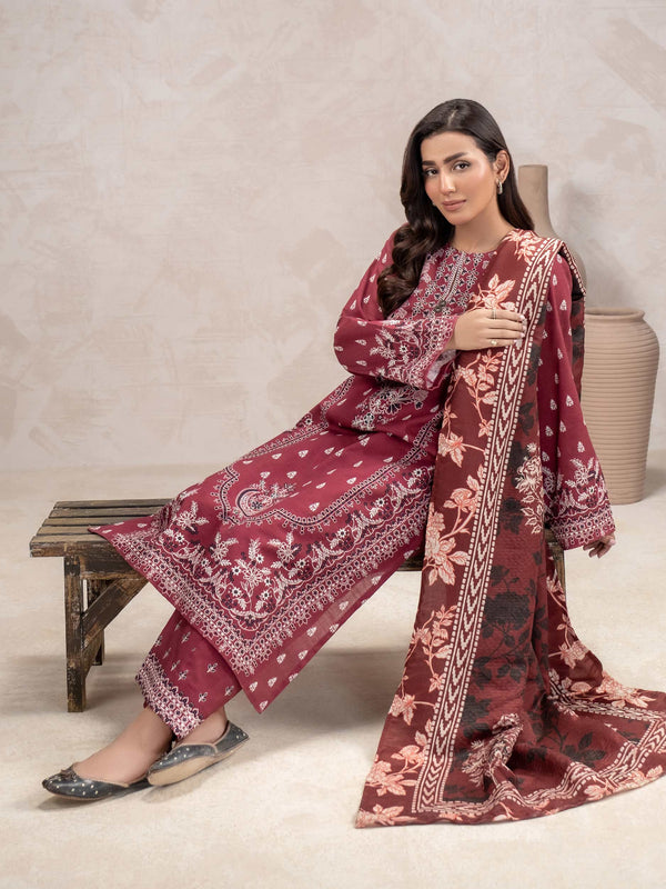 3 Piece Khaddar Suit-Printed (Unstitched)