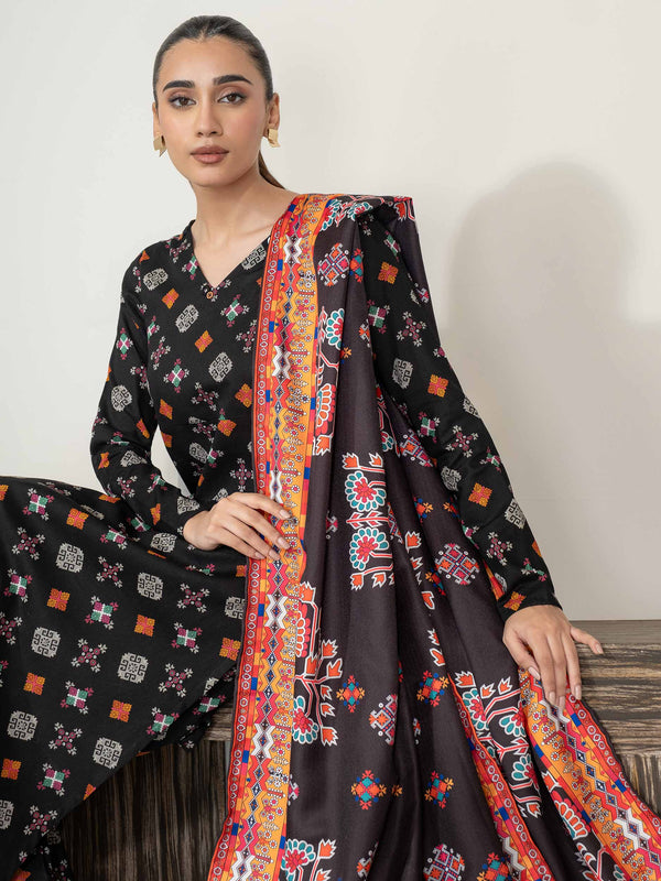 3 Piece Khaddar Suit-Printed (Unstitched)