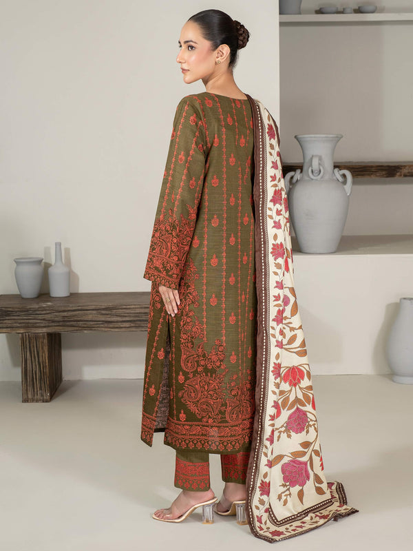 3 Piece Khaddar Suit-Printed (Unstitched)