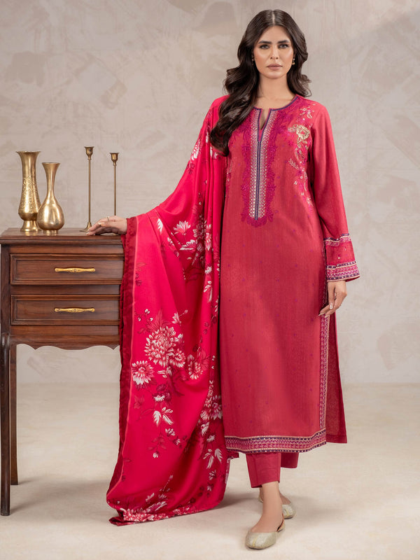 3 Piece Karandi Suit-Embroidered (Unstitched)