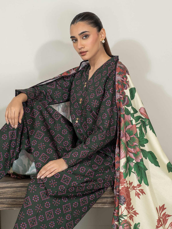 3 Piece Khaddar Suit-Printed (Unstitched)