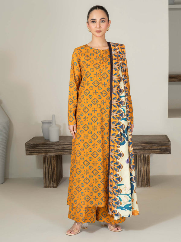 3 Piece Khaddar Suit-Printed (Unstitched)